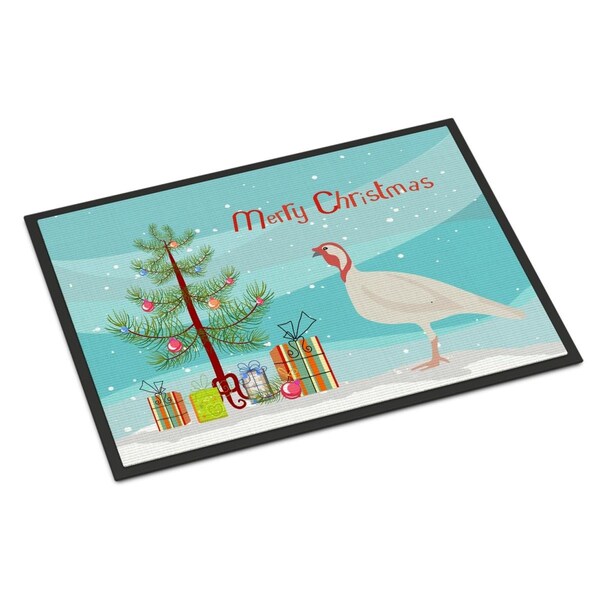 Carolines Treasures Beltsville Small White Turkey Hen Christmas Indoor or Outdoor Mat, 18 x 27 in. BB9356MAT - main